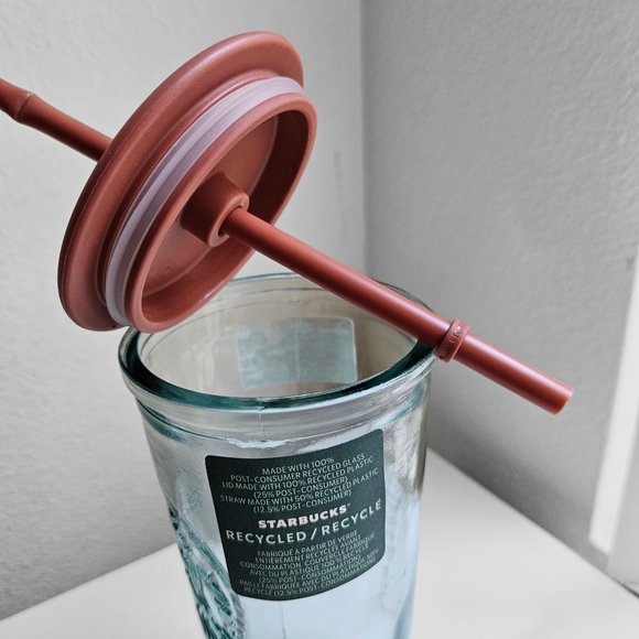 🌟 SOLD 🌟 Starbucks 16 Oz Terracotta Recycled Glass Tumbler - Picture 11 of 12